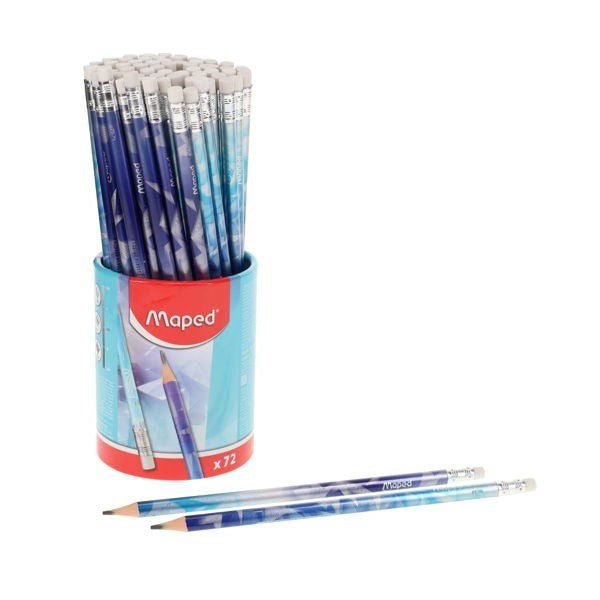 Maped Arctic Vibes HB Rubber Tipped Pencils Tub of 72 - ABC School Supplies
