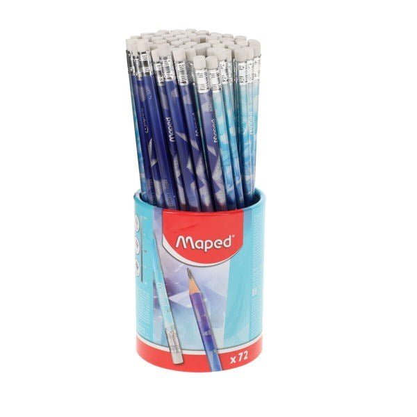 Maped Arctic Vibes HB Rubber Tipped Pencils Tub of 72 - ABC School Supplies