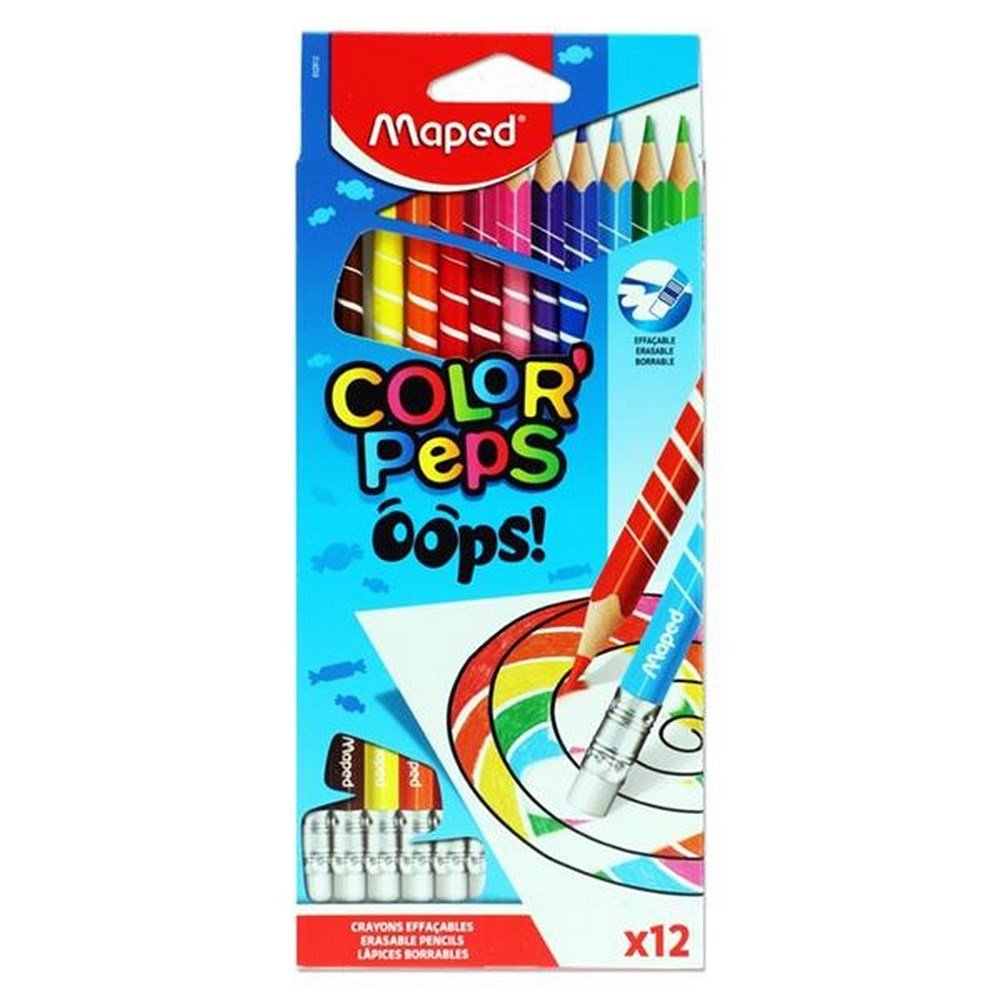 Maped Box 12 Erasable Colouring Pencils - Oops - ABC School Supplies