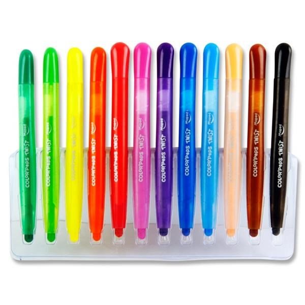 Maped Color'Peps Twist Twistable Crayons Pack Of 12 - ABC School Supplies