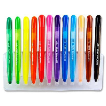 Maped Color'Peps Twist Twistable Crayons Pack Of 12 - ABC School Supplies