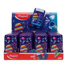 Maped Connect Pixel Party Sharpener and Eraser - ABC School Supplies