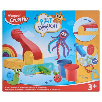 Maped Creativ 4 x 56g Tub Play Dough and Accessories - ABC School Supplies