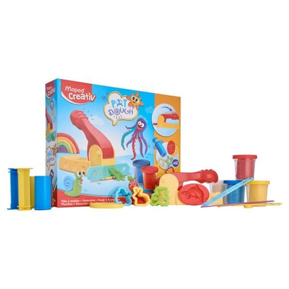 Maped Creativ 4 x 56g Tub Play Dough and Accessories - ABC School Supplies