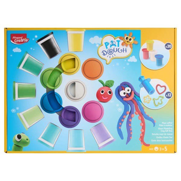 Maped Creativ Pat Dough Maxi Set of 20 Pots - ABC School Supplies