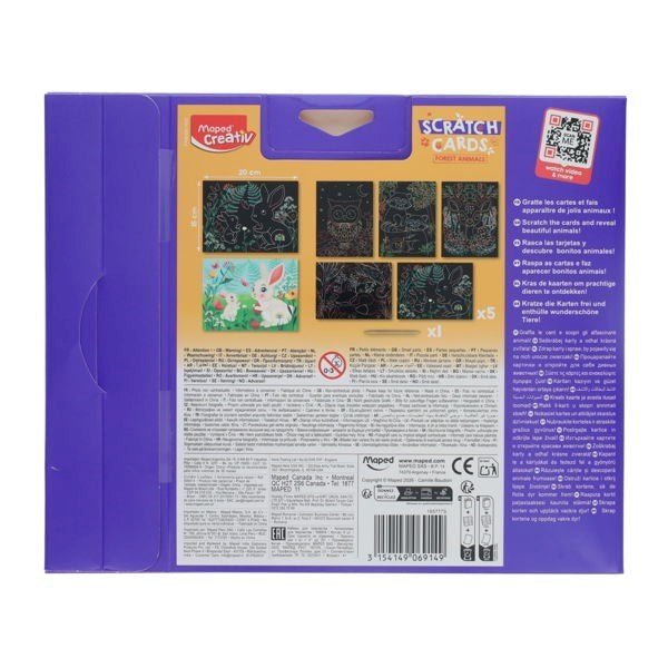 Maped Creativ Scratch Cards - Forest Animals - ABC School Supplies