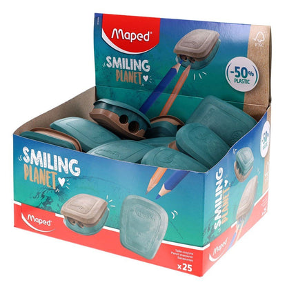 Maped Smiling Planet Twin Hole Sharpener - ABC School Supplies