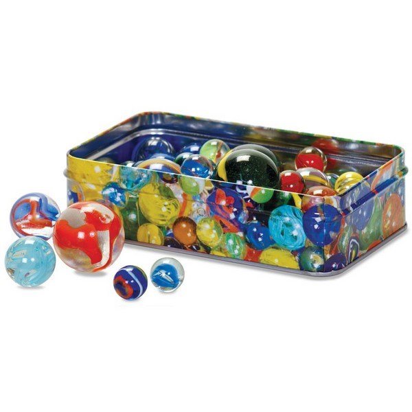 Marbles In A Tin - ABC School Supplies
