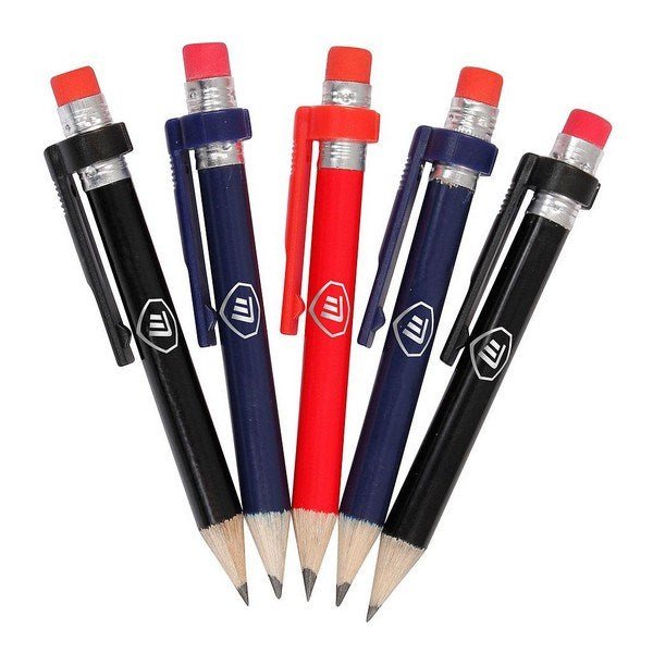 Masters Wood Pencils With Clip & Eraser X 5 - ABC School Supplies