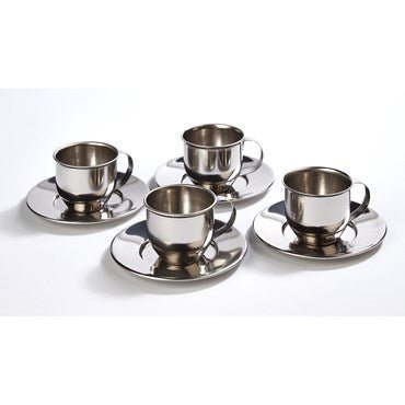 Metal Cup Saucer 4Pk - ABC School Supplies