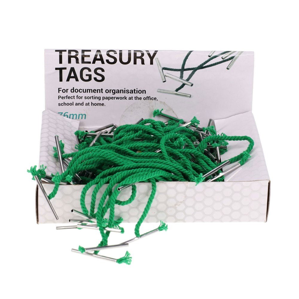 Metal Treasury Tags 76mm Pack of 100 - ABC School Supplies