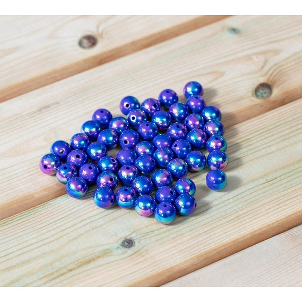 Metallic Beads 13Mm Pk 50 - ABC School Supplies