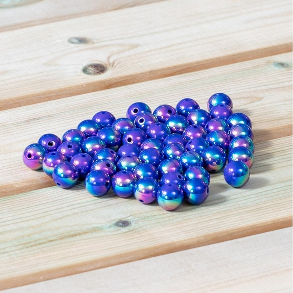 Metallic Beads 13Mm Pk 50 - ABC School Supplies