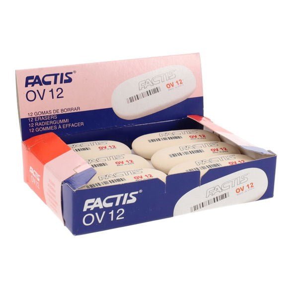 Milan 1012 Oval Eraser - 12 Pack - ABC School Supplies