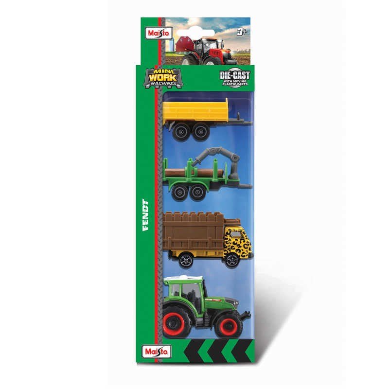 Mini Working Machines - 4 Pack Of Tractors Fendt - ABC School Supplies