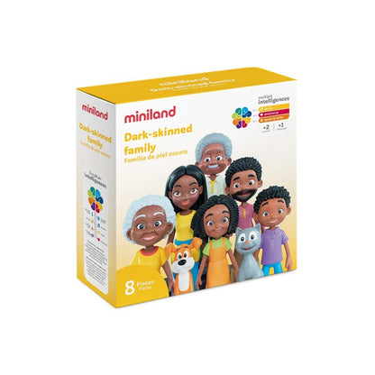 Miniland Dark Skinned Family (8 figures) - ABC School Supplies