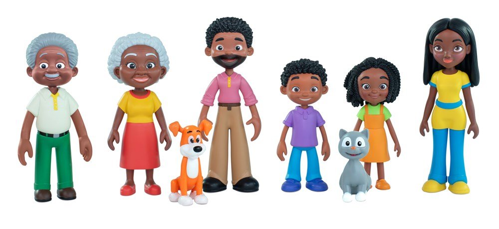 Miniland Dark Skinned Family (8 figures) - ABC School Supplies
