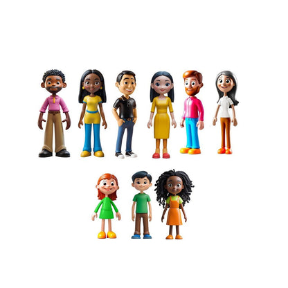 Miniland Diverse Family (9 figures) - ABC School Supplies