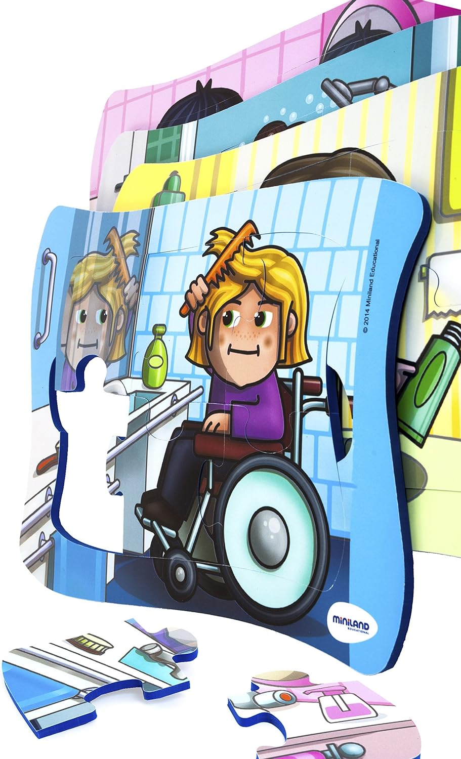 Miniland Frame Puzzles - Hygiene Habits - ABC School Supplies