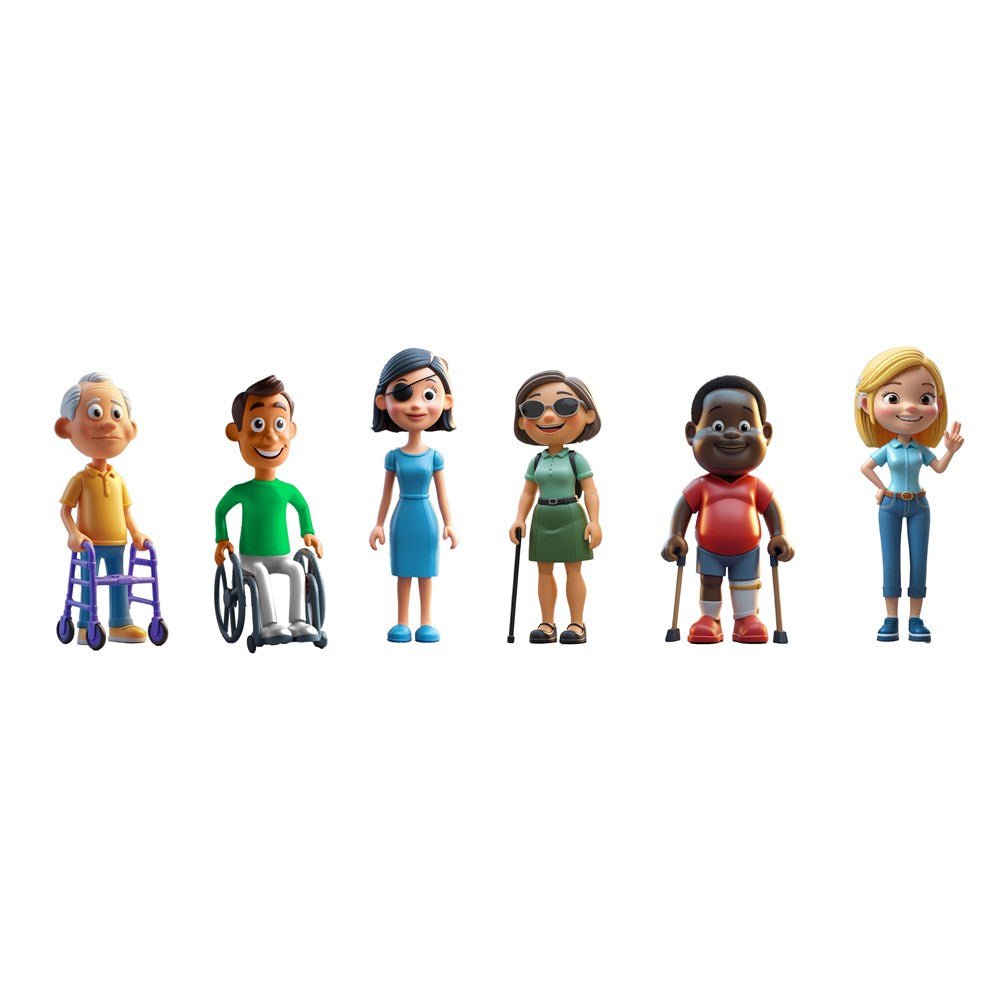 Miniland Functional Diversity Figures Set (6 figures) - ABC School Supplies