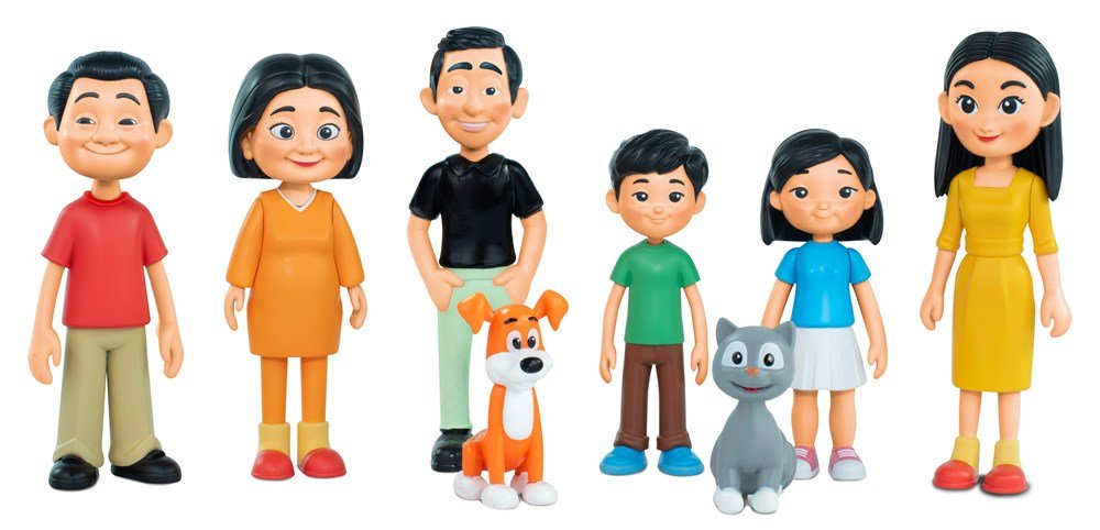Miniland Medium Tone Skin Family (8 figures) - ABC School Supplies