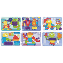 Miniland Pegs 15 Mm: 6 Patterns Pack (Robots) Bright Colours - ABC School Supplies