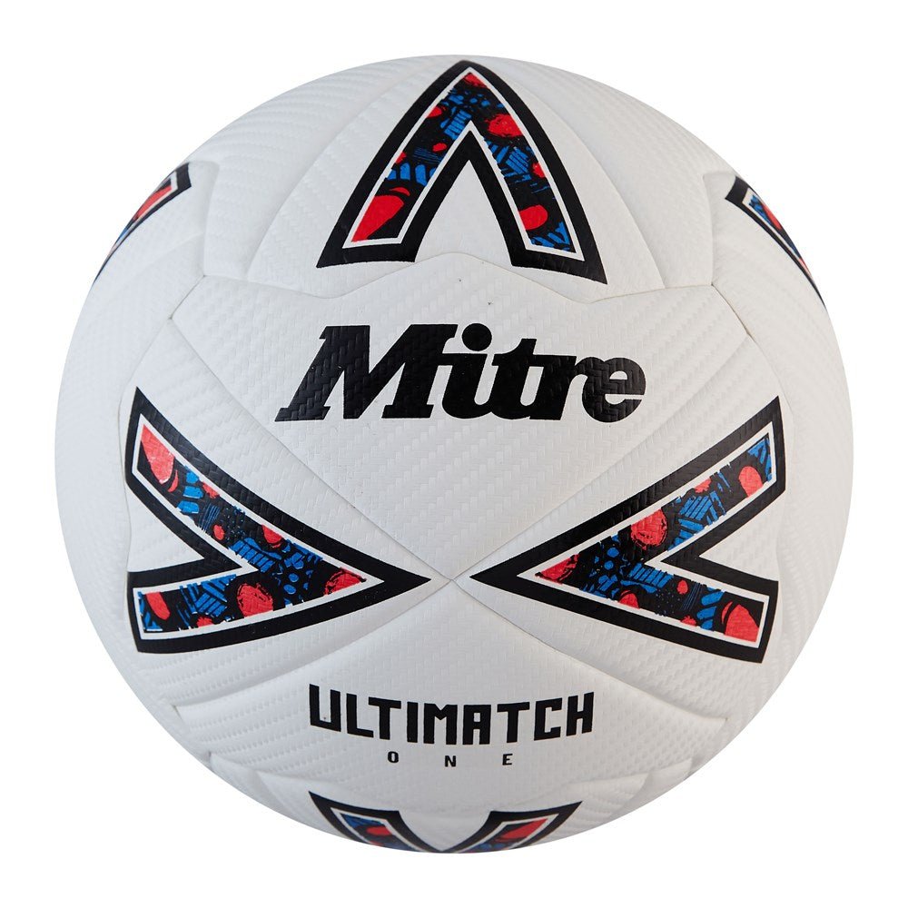 Mitre Ultimatch One Football - White - Pack of 12 with Bag - ABC School Supplies