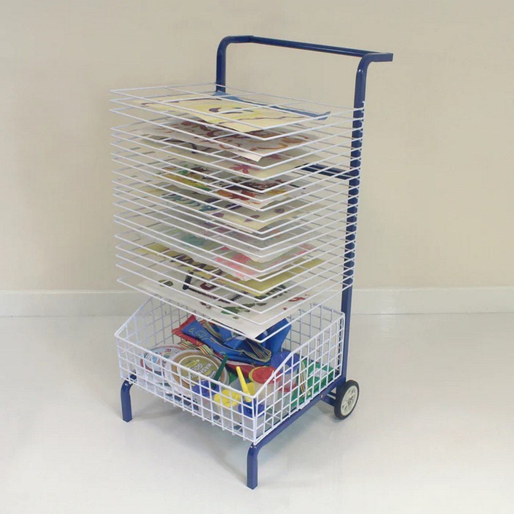 Mobile 20 Shelf Dryer With Storage - ABC School Supplies