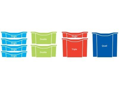 Monarch 48 Single Tray Storage Unit Cupboard Excluding Doors - ABC School Supplies