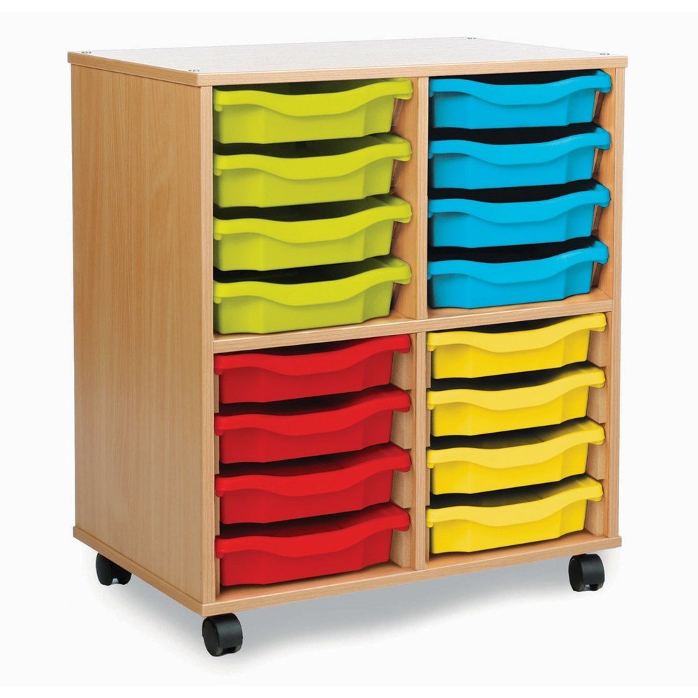 Monarch Allsorts Stackable Tray Storage Unit with 16 Single Trays - ABC School Supplies