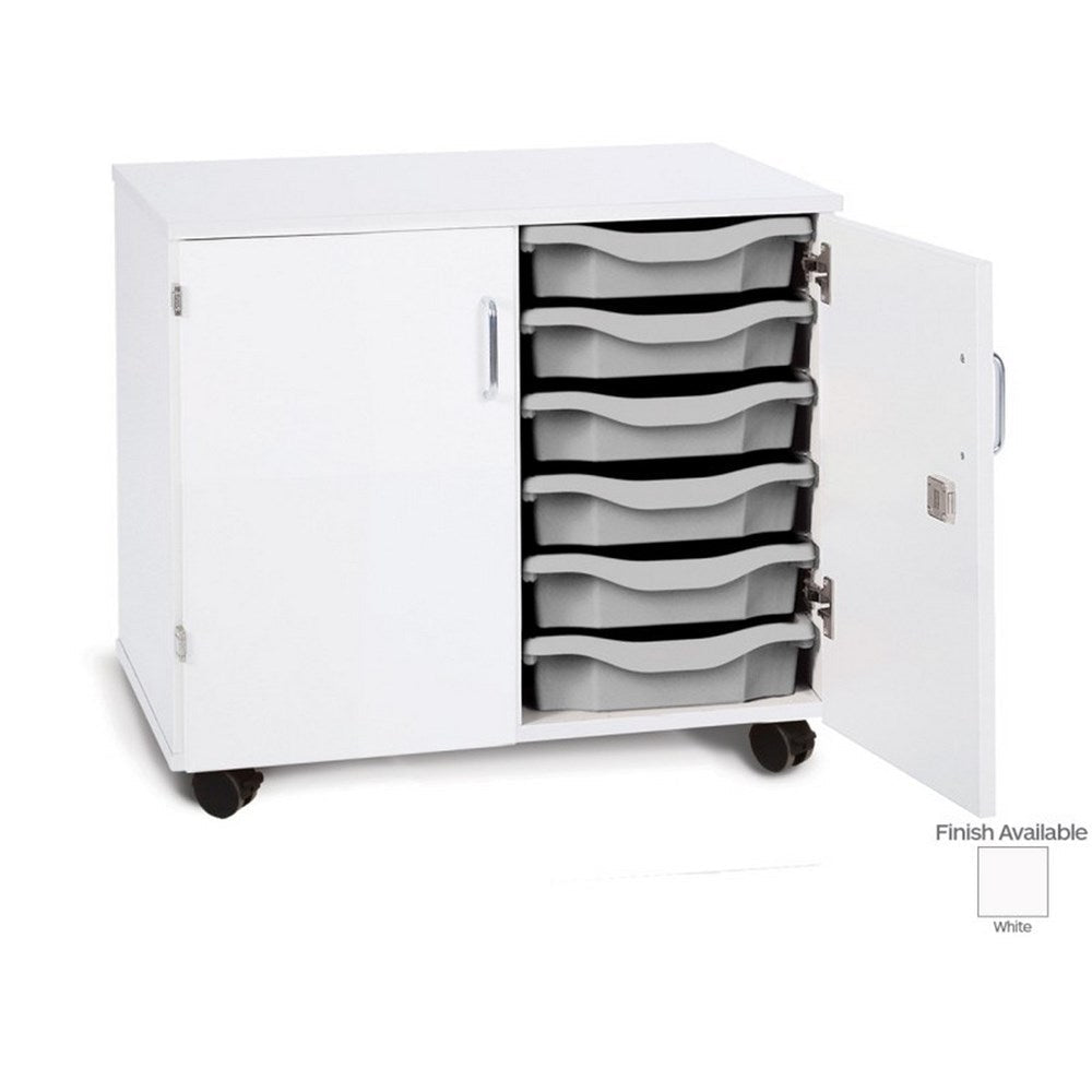 Monarch Mobile 12 Tray Single Tray Storage Unit with Lockable Doors - ABC School Supplies