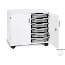 Monarch Mobile 12 Tray Single Tray Storage Unit with Lockable Doors - ABC School Supplies