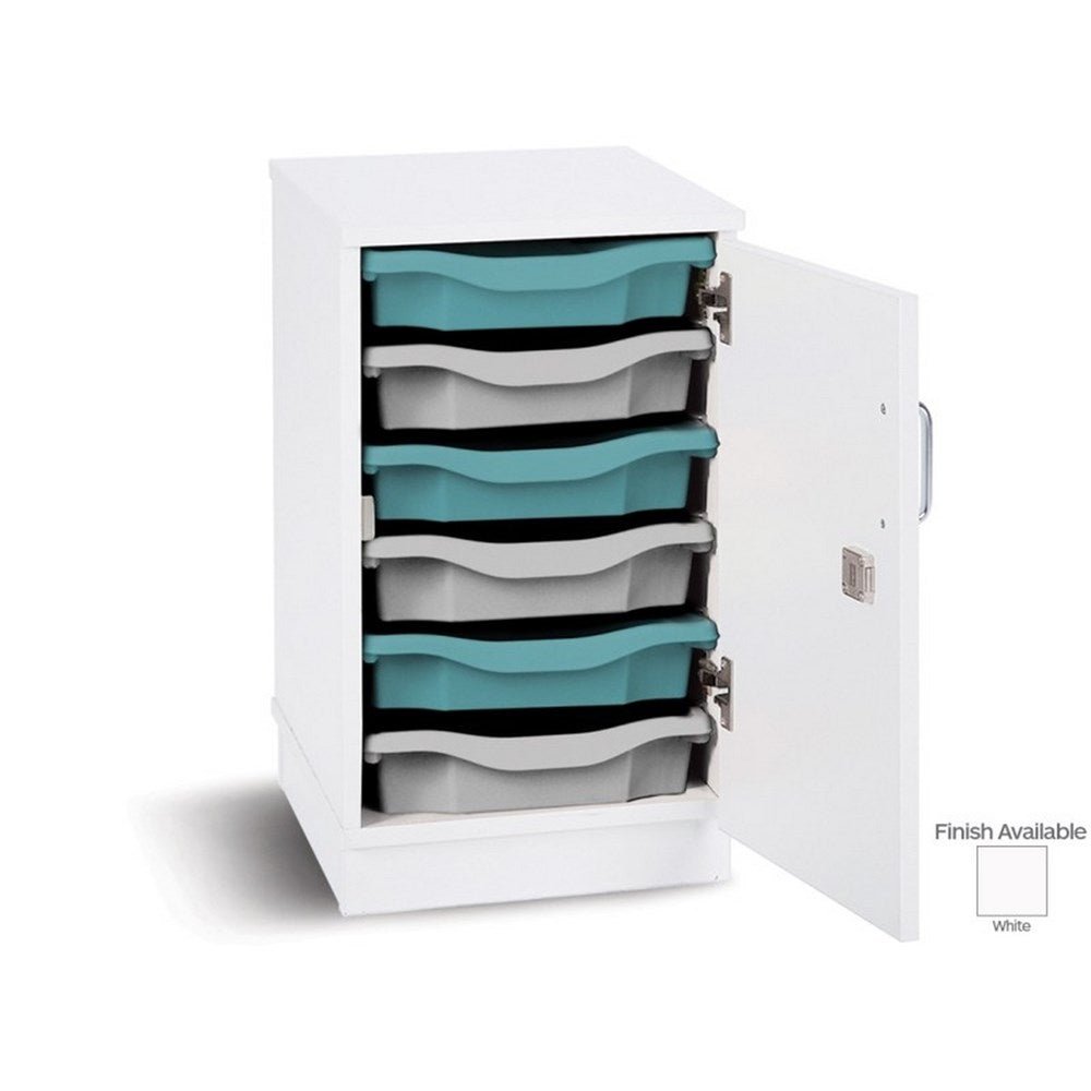 Monarch Premium Mobile 6 Tray Single Tray Storage Unit with Lockable Doors - ABC School Supplies