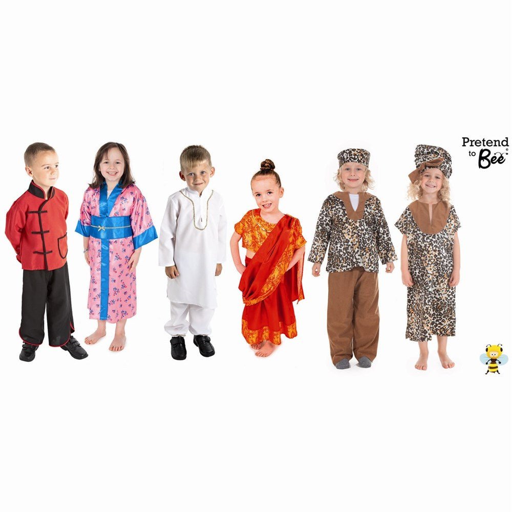 Multicultural Costumes Multibuy Offer - Pack Of 6 - ABC School Supplies