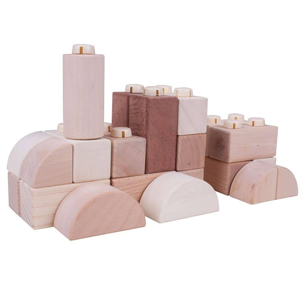 Natural Click Blocks (100 Pieces) - ABC School Supplies