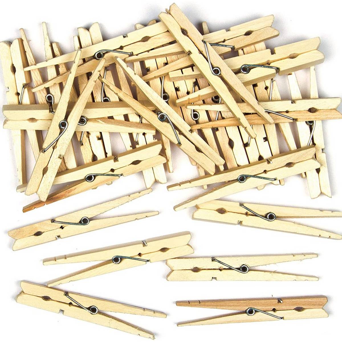 **Natural Wooden Craft Pegs Pack Of 36 - ABC School Supplies