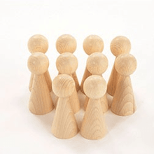 Natural Wooden Figures - ABC School Supplies