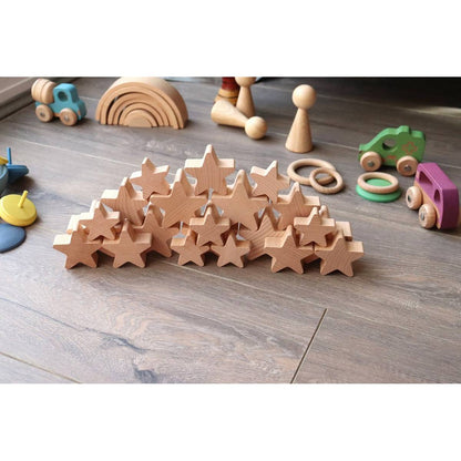 **Natural Wooden Stars - ABC School Supplies