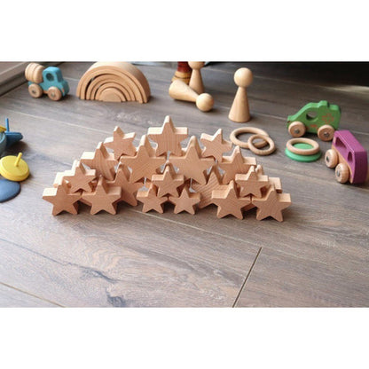 **Natural Wooden Stars - ABC School Supplies