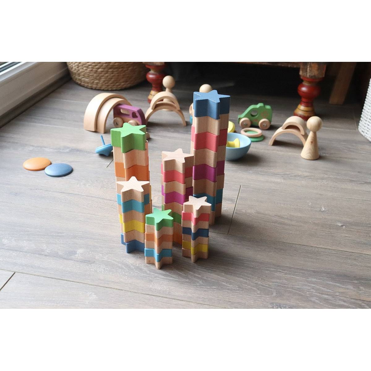 **Natural Wooden Stars - ABC School Supplies
