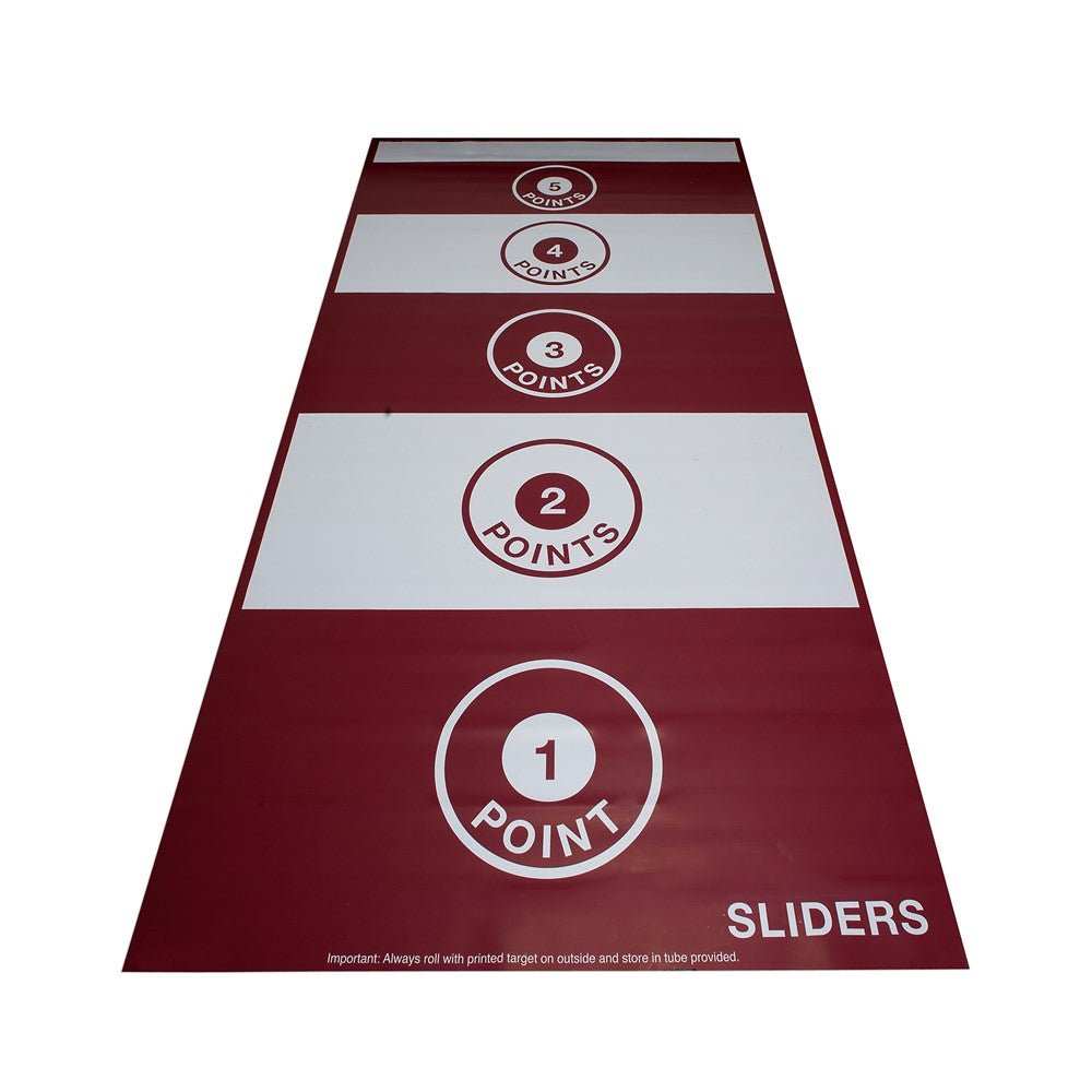 New Age Kurling/Bowls Sliders Target - Maroon/White - 240cm - ABC School Supplies