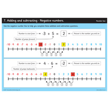 **Number Line Workcards Pack Of 8 - ABC School Supplies