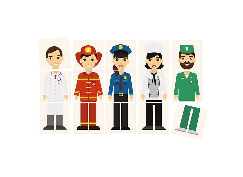Occupational Mix Up Play Mats Polyester Set Of 15 - ABC School Supplies