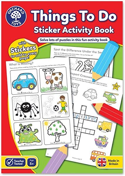 Orchard Toys Things To Do Sticker Colouring Book - ABC School Supplies