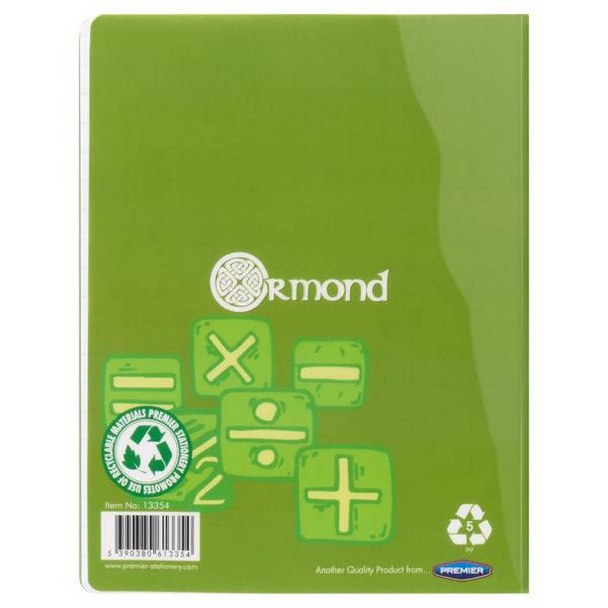 Ormond 40Pg 10mm Sq Durable Cover Junior Sum Copy - Pack Of 20 - ABC School Supplies