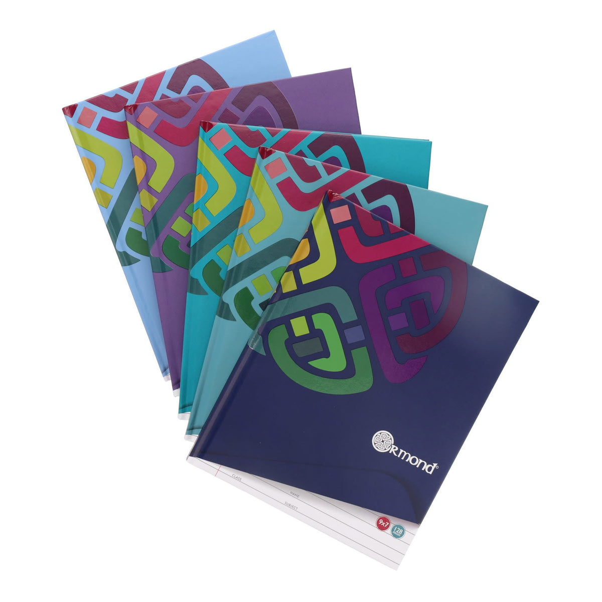 Ormond 9X7 128 Page Hardcover Notebook Value Pack Of 50 - ABC School Supplies