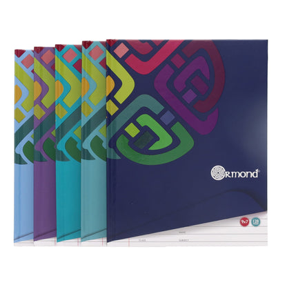 Ormond 9X7 128 Page Hardcover Notebook Value Pack Of 50 - ABC School Supplies