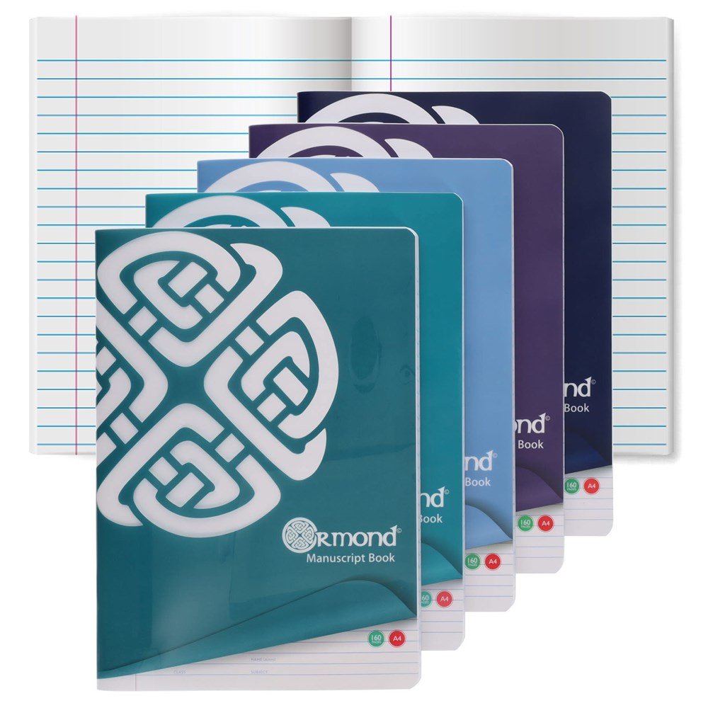 Ormond A4 160pg Durable Cover Manuscript Book - ABC School Supplies