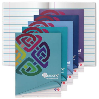 Ormond Blue A4 120pg Manuscript Book - Covers vary - ABC School Supplies