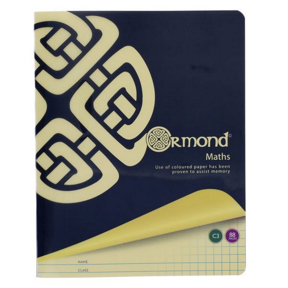 Ormond C3 88 Page Durable Cover Visual Memory Aid Sum Copy Book (Yellow) - ABC School Supplies